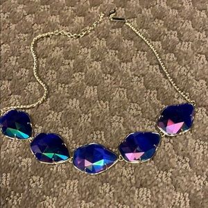 Iridescent blue Kendra Scott necklace
